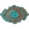 Ekena Millwork Strasbourg Ceiling Medallion, Hand-Painted Copper Green Patina, 30 1/2"W x 20"H x 1 1/2"P CM30SGCGS - alternate 1